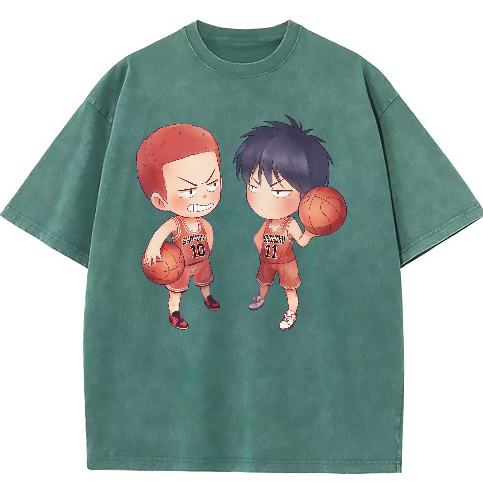 （画像用） SLAM DUNK／スラムダンク 綿100% ヴィンテージ風 半袖Tシャツ（フロントプリント）